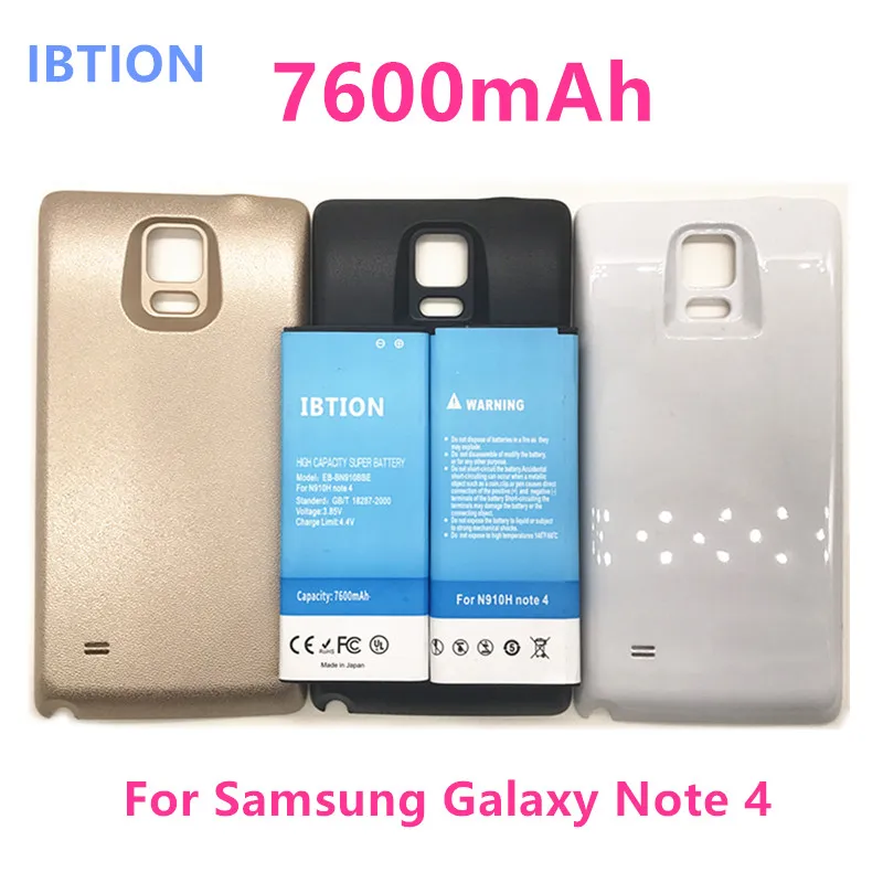 IBTION 7600 мАч EB BN910BBE Замена телефона расширенная батарея + черный чехол для samsung Galaxy