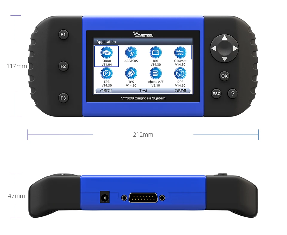 VDIAGTOOL VT600 Автомобильный сканер ABS SRS EPB сброс масла DPF TPMS ключ программист диагностический инструмент такой же как NT650