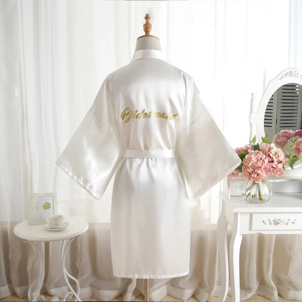 Женский Короткий халат BZEL кимоно для невесты свадебной вечеринки матери | - Фото №1