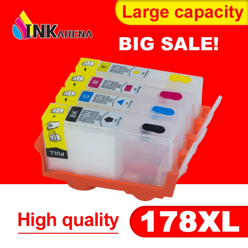 Картридж для принтера HP 178 XL photosmart 5510 5515 6510 B109a|ink cartridge|refillable ink cartridgesfor hp178 |