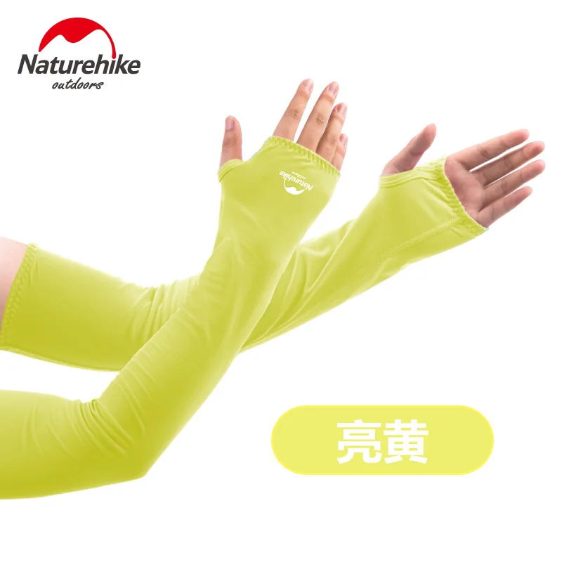 Naturehike открытый для женщин Девушка Солнцезащитный крем реглан Защита от солнца УФ рука рукав для Велоспорт бег спортивное Вождение на открытом воздухе - Цвет: YELLOW