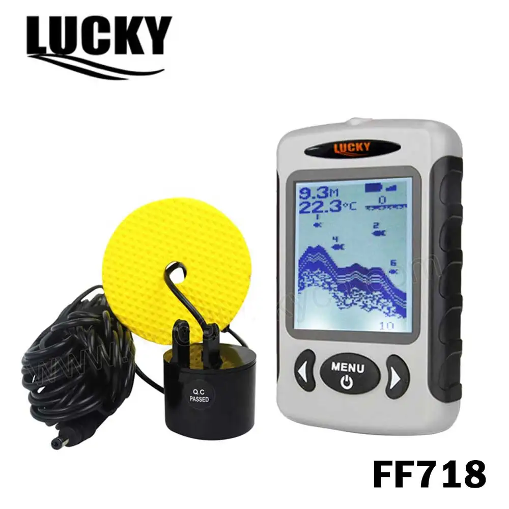 LUCKY Fish Finder Sonar for Fishing FF718 Portable Fishfinder Max 100M English or Russian interface Fishing Finder