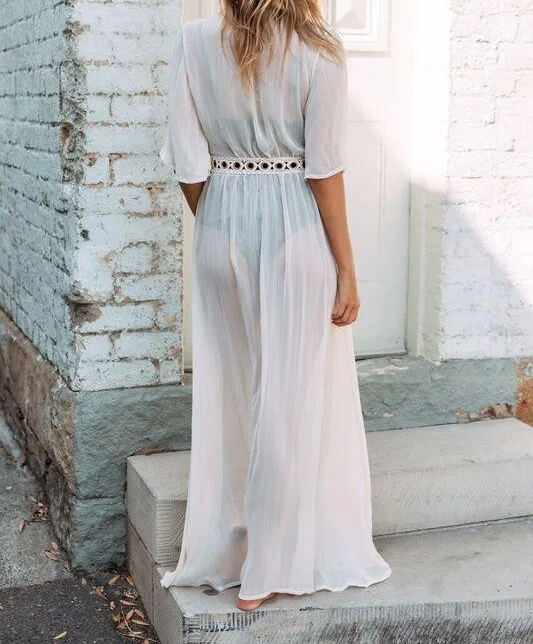2018 шифоновые купальные костюмы накидка пляжный кардиган Paroe Robe de Plage пляжная