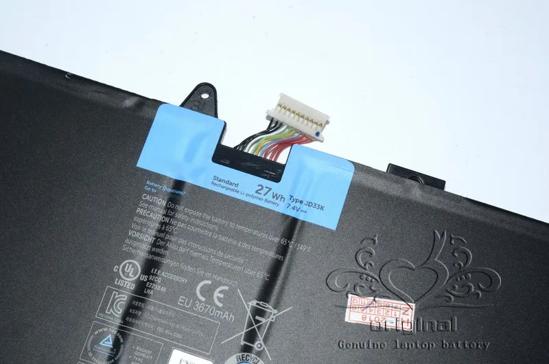 JIGU 0FP02G FP02G JD33K Оригинальный аккумулятор для ноутбука Dell XPS 10 7 4 V 27WH|battery for dell|original