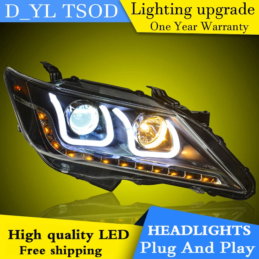 

CR_L автомобильный Стайлинг для Toyota Camry, фары 2012-2013 Camry, автомобильные товары, светодиодные фары DRL, биксеноновые линзы, дальний и ближний свет, ...