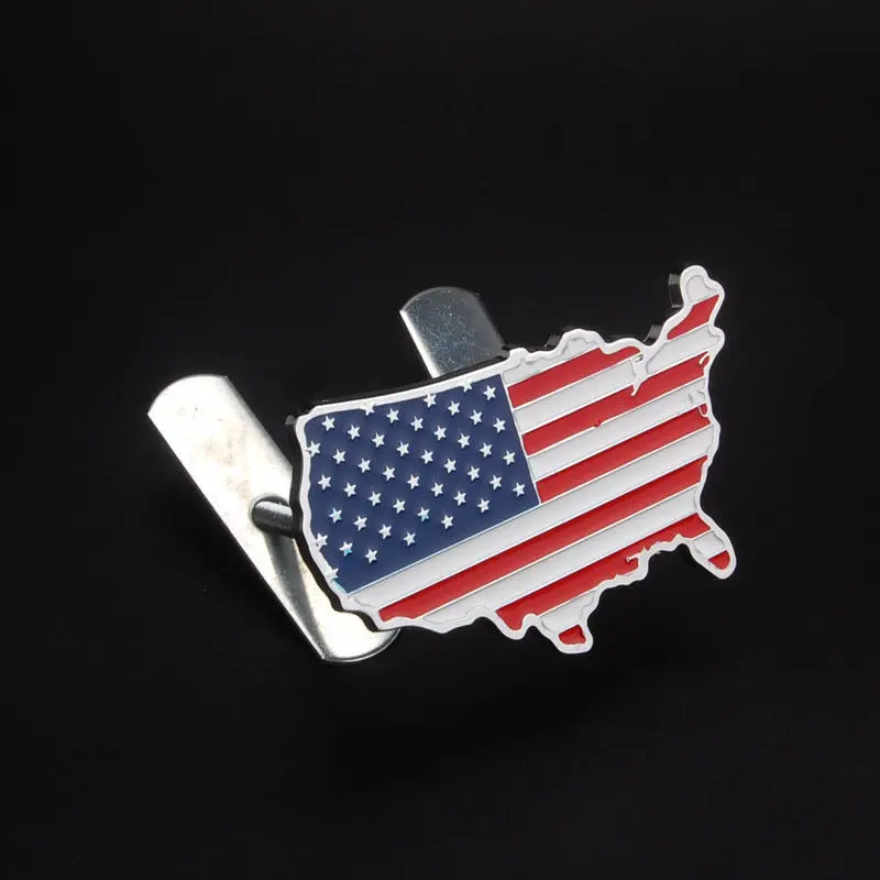 Металлическая Эмблема решетки США BBQ @ FUKA карта американского флага передняя