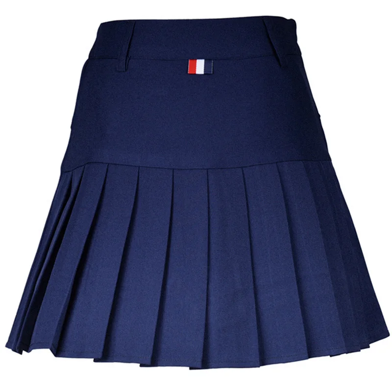 Dark Blue SJJH новые модные женские трапециевидные юбки с высокой талией женские плиссированные юбки на молнии лето-весна мини юбки милые школьные юбки для девочек - Цвет: Dark Blue