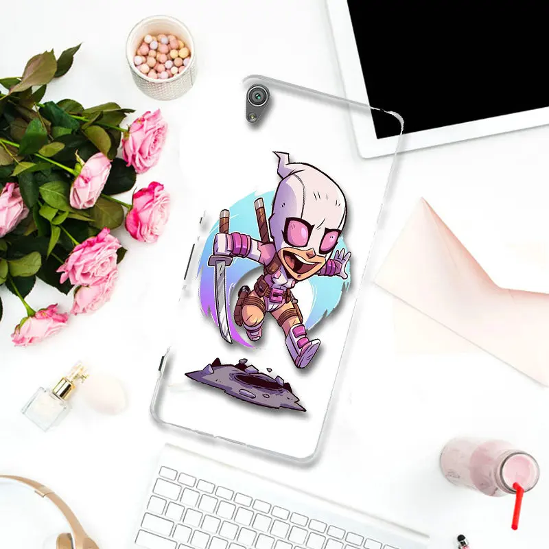 Невероятно розовый мягкий чехол для мобильного телефона Gwenpool Sony Xperia Z Z1 Z2 Z3 Z4 Z5