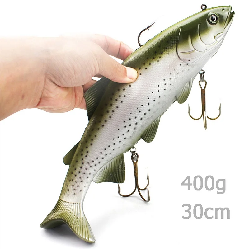 30cm 400g 20 см/30 см приманка для морской рыбалки Размеры симулировать, мягкие рыболовные приманки, Искусственные воблеры приманки Щука приманка Swimbait Pesca для крупной рыбы - Цвет: 30cm 400g