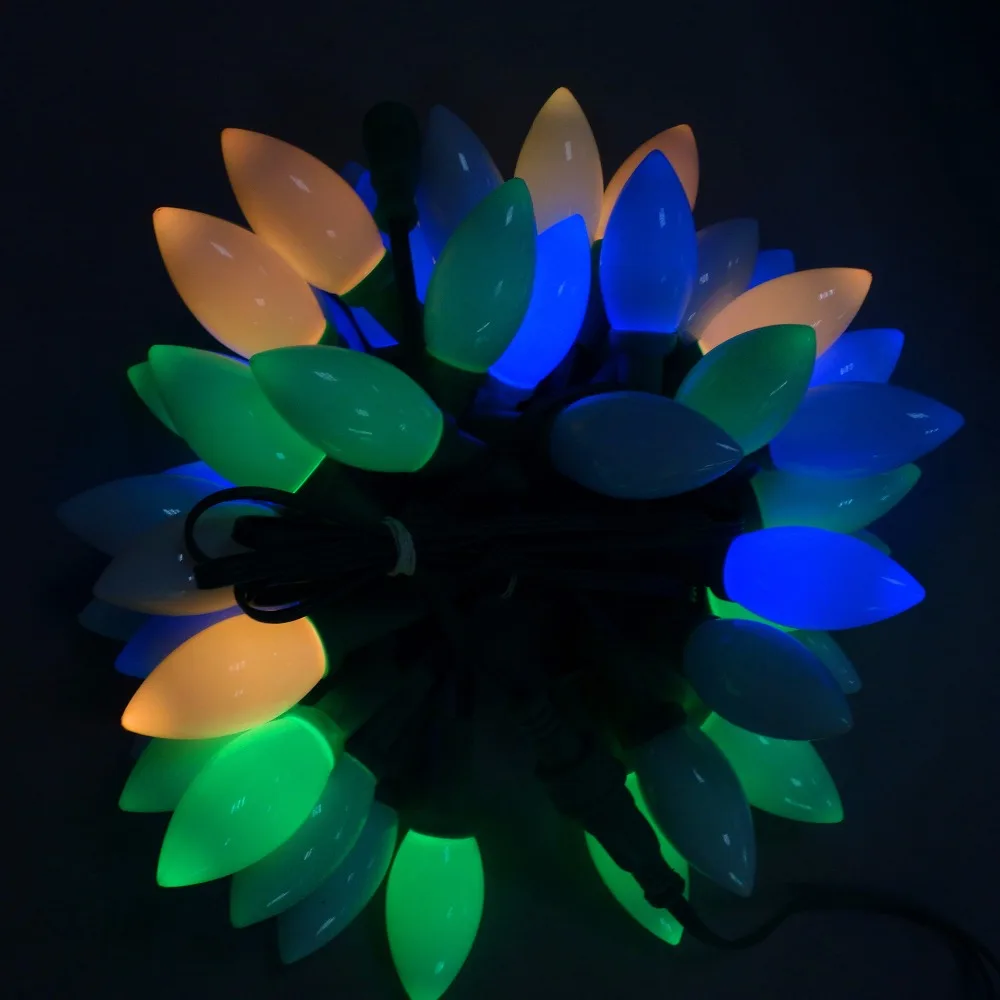 50 узлов адресуемых RGB DC12V WS2811 светодиодные рождественские пиксели струны света 4