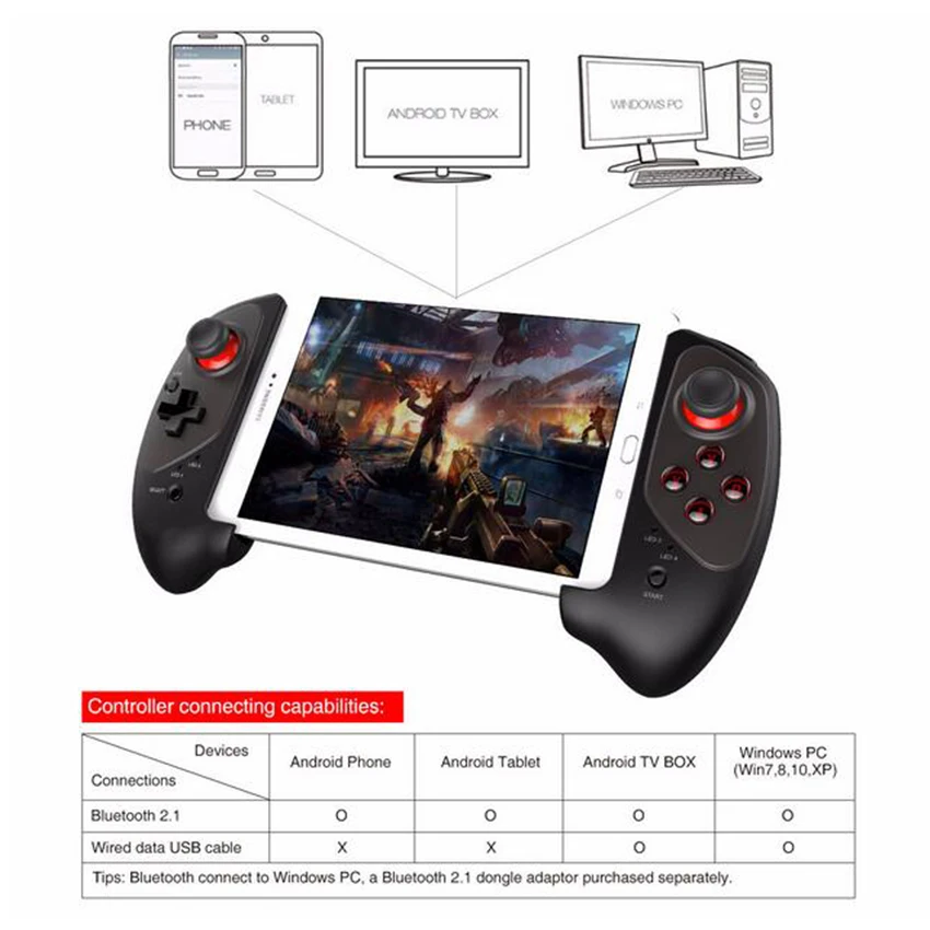 PG 9083 Bluetooth 3 0 беспроводной геймпад Телескопический игровой контроллер для Android/ iOS