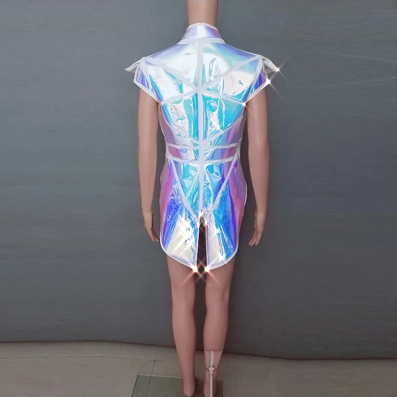 Reflective Light Laser Fabric 3 Pieces Set Jazz Dance Outfit Nightclub Female Singer Stage Wear Sexy DJ DS Performance Costume
