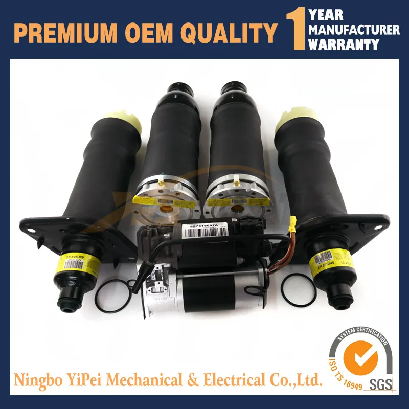 Компрессорный насос с воздушной подвеской в комплекте + Пневматическая Пружина 4