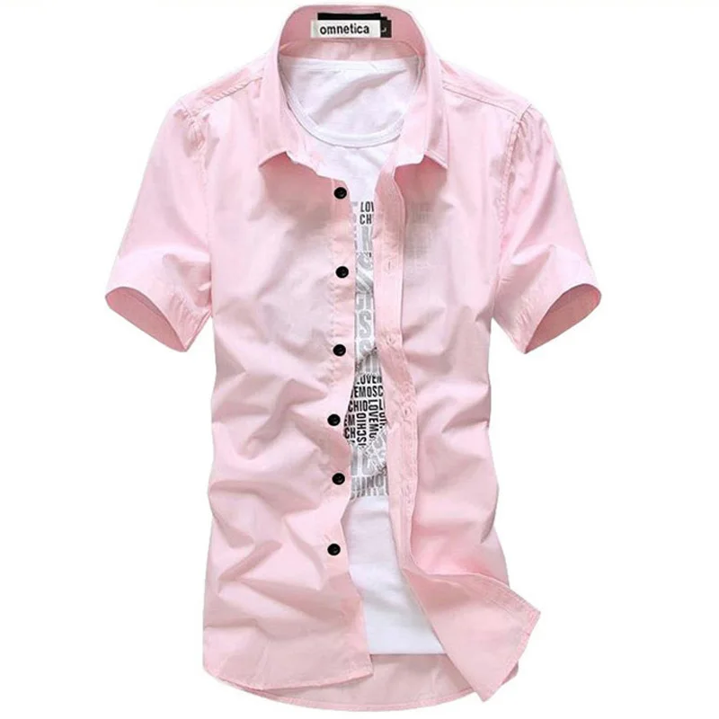 Модная рубашка 2020 для молодых людей отдыха однотонная повседневная хлопковая