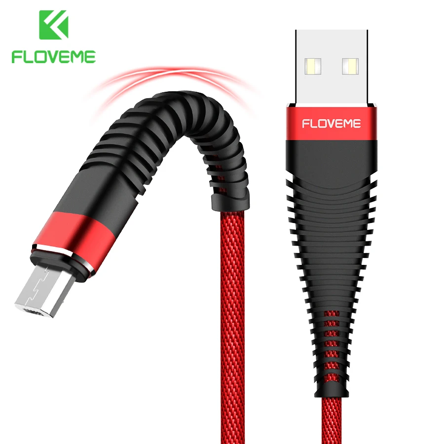 

FLOVEME Hi-Tensile Micro USB Cable 1M Braided Data Sync 2A Charger Phone Cable For Samsung Galaxy S7 Edge S6 Xiaomi Note 4X Cabo