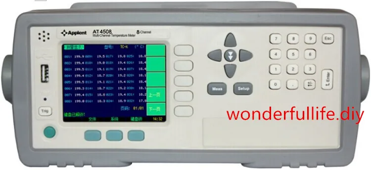 

Multi-channel Temperature Meter 8 Channels 128 channels are available RS232C USB LCD display thermocouple thermometer