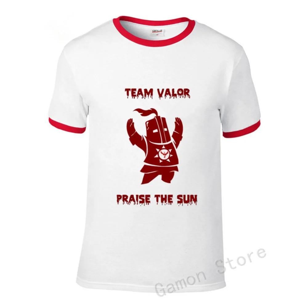 Newest Dark Souls 3 Men T-shirt Praise The Sun Short Sleeve T Shirt Adult Shirts For Mens Crewneck Male Unique | Мужская одежда