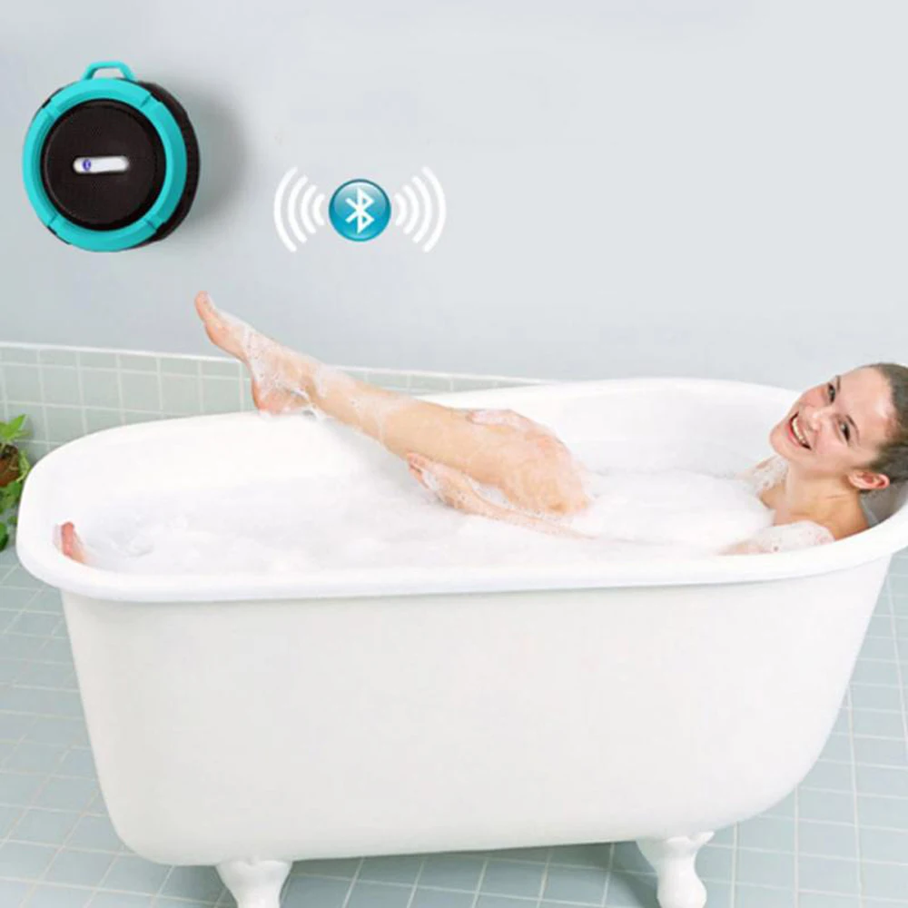 Портативная колонка, Мини Bluetooth динамик, водонепроницаемый, для улицы, душ, звуковая коробка, беспроводной автомобильный сабвуфер, Громкий динамик для телефона, компьютера