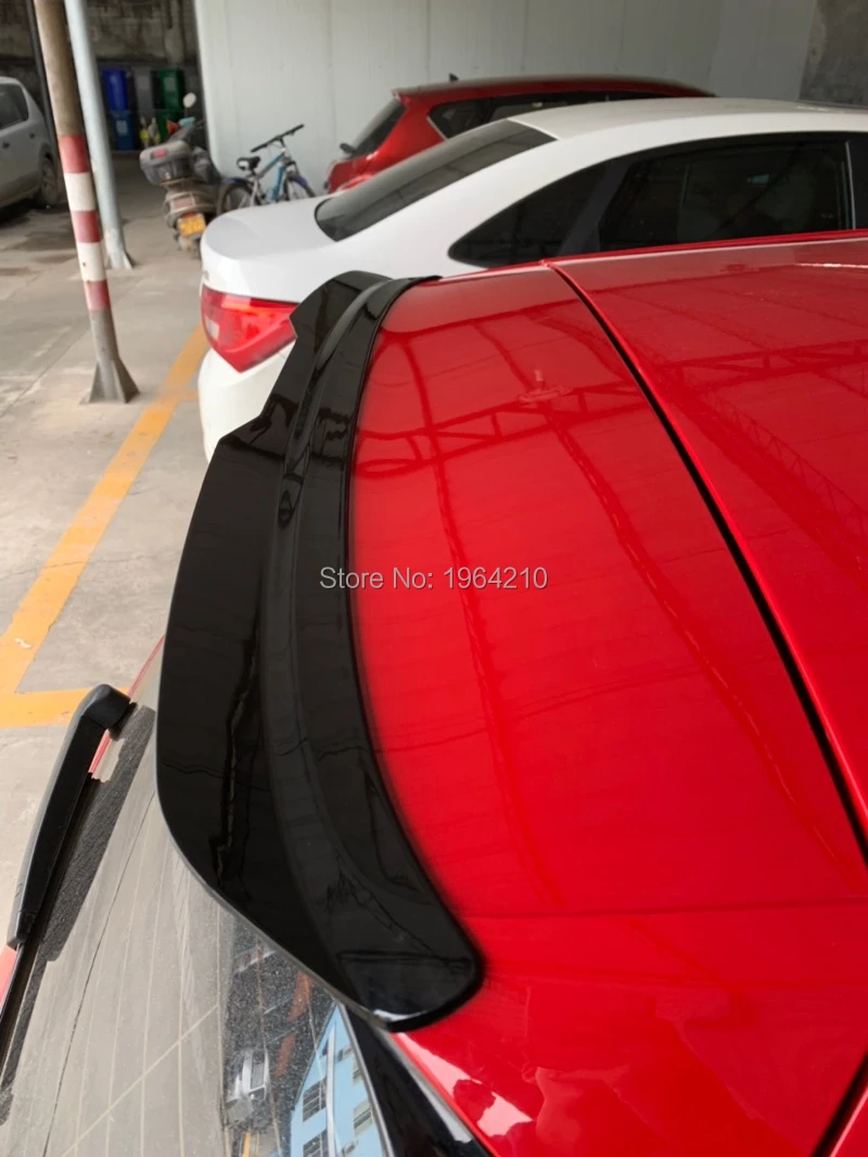 ABS пластик глянец Черный цвет задний багажник загрузки крыло спойлер на крышу губ
