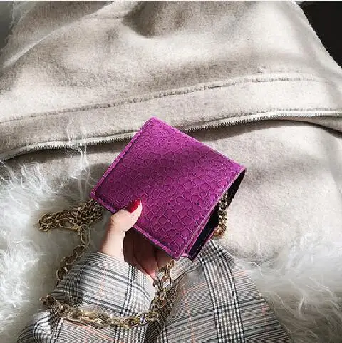 Pink Мини женские сумки, дизайнерская сумка на плечо из аллигатора, Роскошная сумочка для монет, женские сумки, женская сумка через плечо 445 - Цвет: Pink