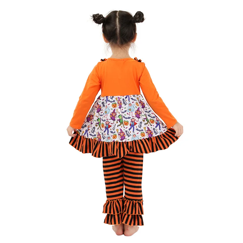 2018 New Halloween Designer Baby Clothes Wholesal Fall Outfit Toddler Kids Birthday Clothing Infant Girl Summer Pajamas Set | Мать и