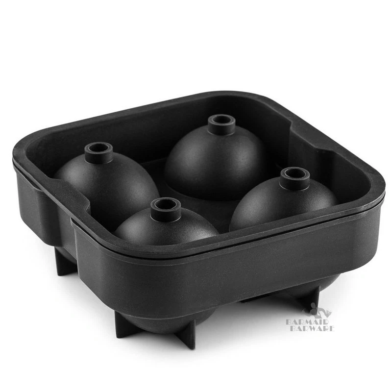 Форма для льда-черный гибкий силиконовый лоток для льда-формы 4X4,5 см круглый шар для льда