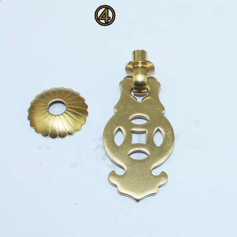 Винтажная латунная одинарная мебельная дверная ручка медный шкаф комод ручки с