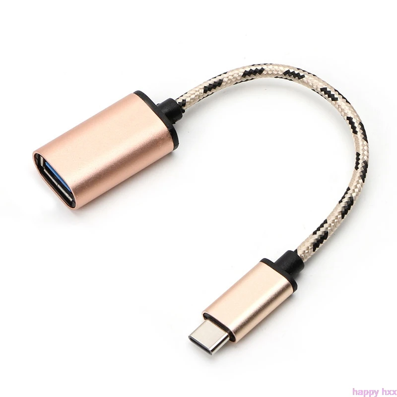 Металлический адаптер типа C USB 3 1 папа к 0 Женский OTG кабель для передачи данных