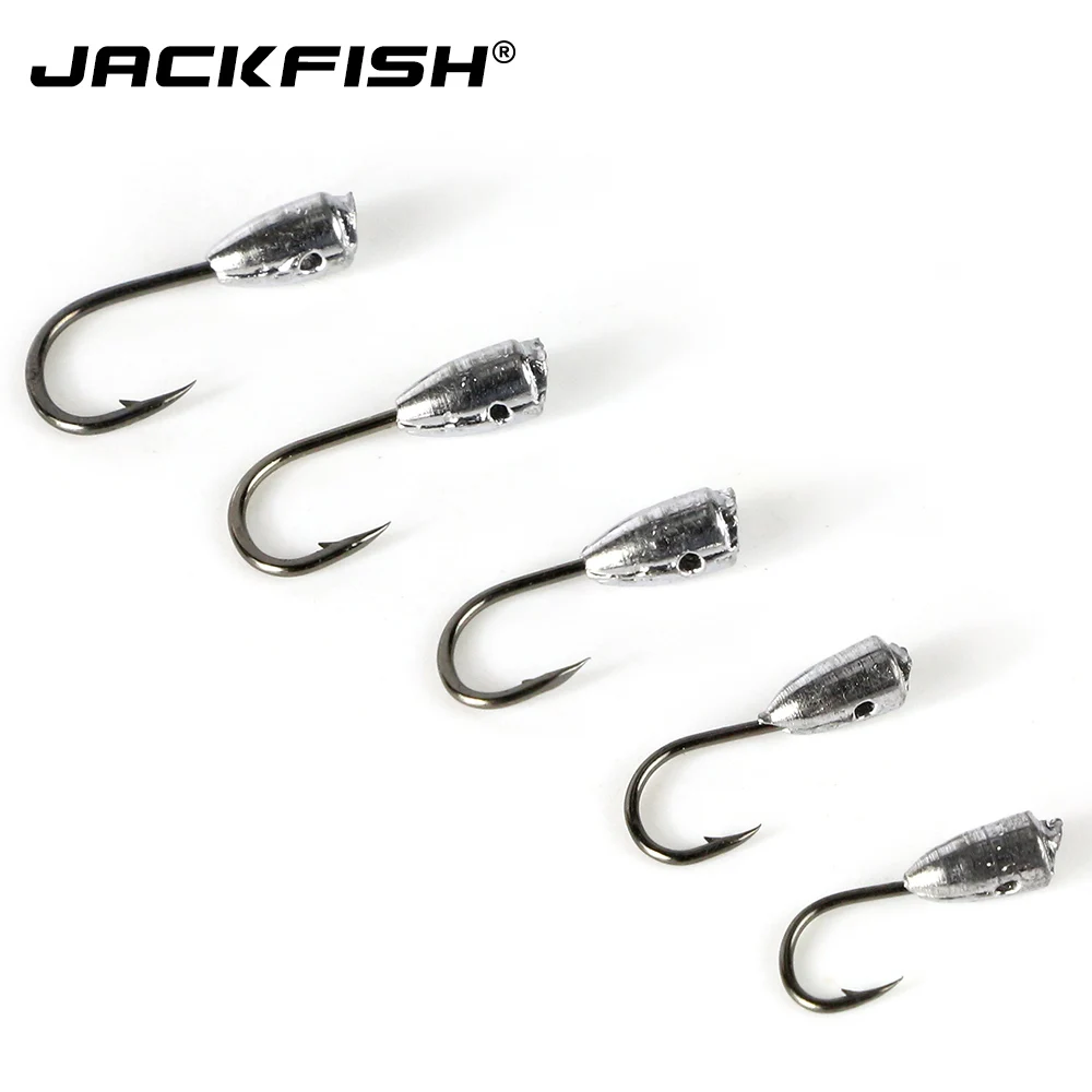 JACKFISH рыболовный крючок 10 шт./лот свинцовая головка джиг приманки 3g/4g/5g/6g/7g