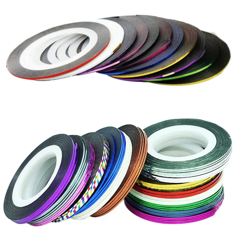 30 шт. женские разноцветные рулоны полоскающие ленты линия для нейл арта