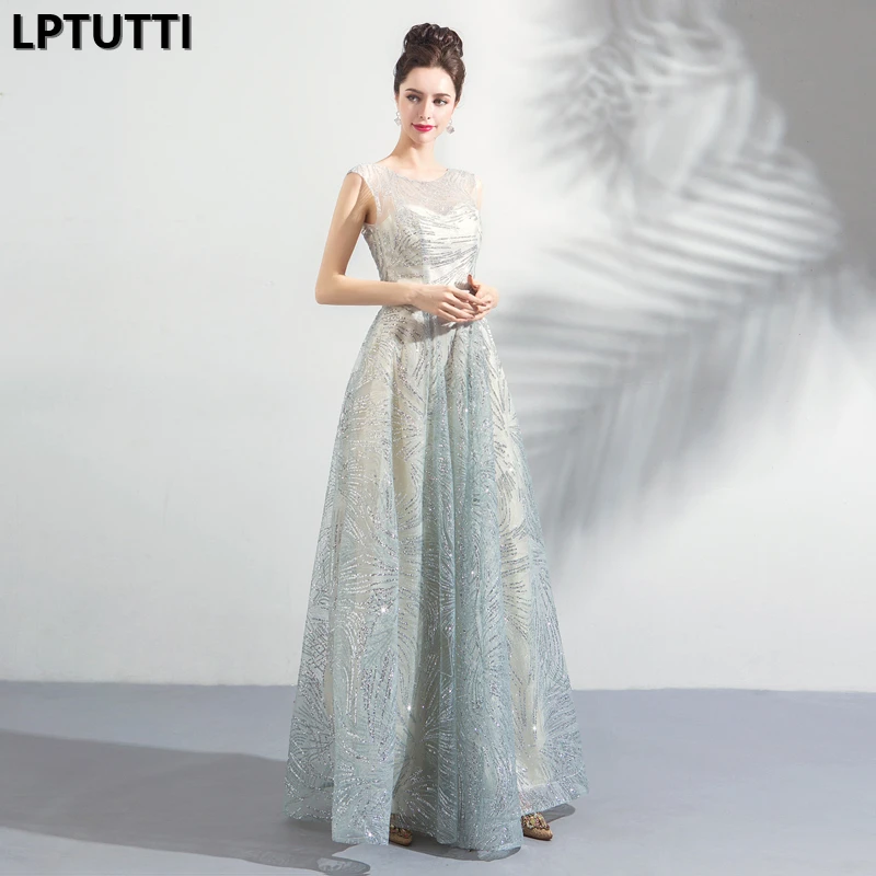 LPTUTTI блестки новинка для женщин элегантное вечернее платье свидания торжества