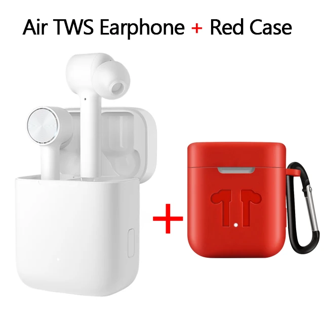 white add red case Оригинальные наушники Xiaomi Air TWS Airdots Pro, bluetooth-гарнитура, переключатель ANC, ENC, стерео, автоматическая пауза, управление нажатием, беспроводные наушники - Цвет: white add red case