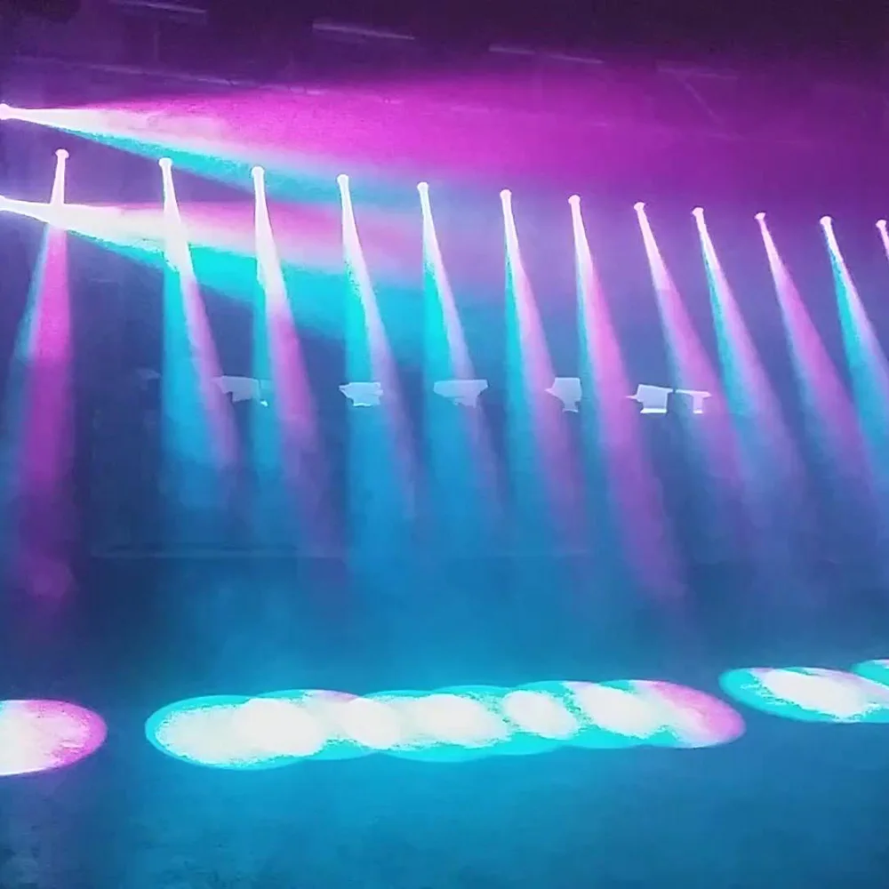 

30W DMX512 Sound Control Auto Rotating 9 / 11 Channels Rainbow 7 Colors Moving Head LED Stage Pattern Lamp Disco KTV Party light