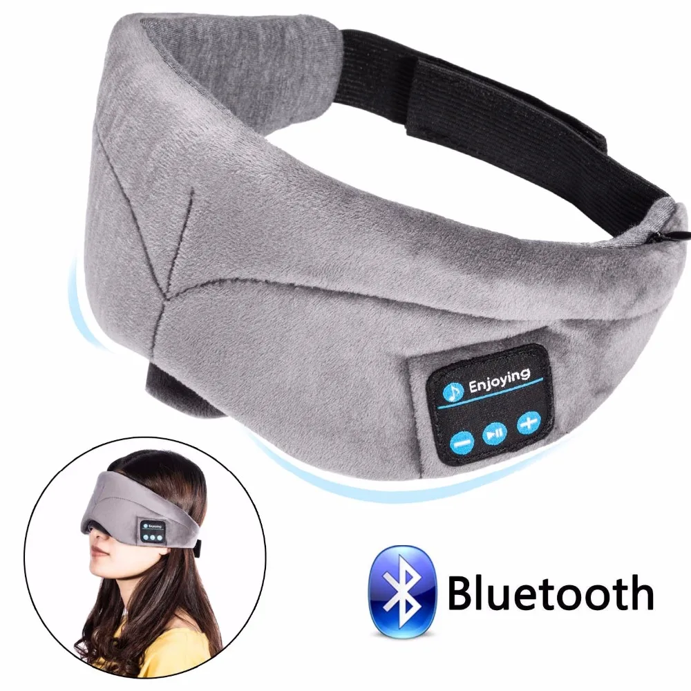 JINSERTA, Bluetooth наушники, маска для сна, стерео, музыкальный плеер, 4,2, Bluetooth, наушники для сна, для глаз, гарнитура, громкая связь, моющаяся