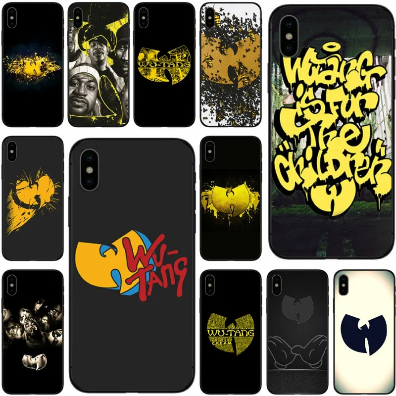 Wu Tang Clan чехол мягкий силиконовый черный для телефона из ТПУ с принтом iPhone 5 5C 5S SE 6