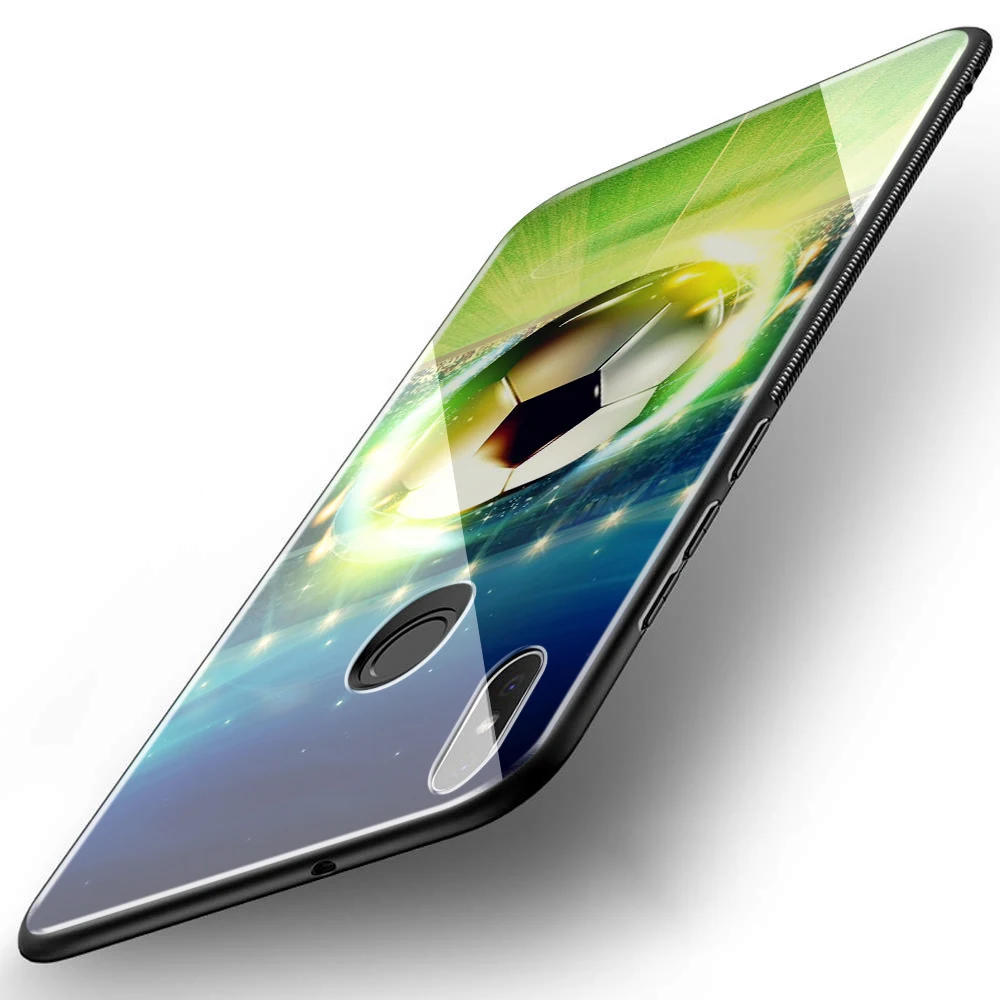 Lavaza футбол на воде горящий огонь Спорт закаленное стекло ТПУ чехол для Redmi Note 4X 5 6