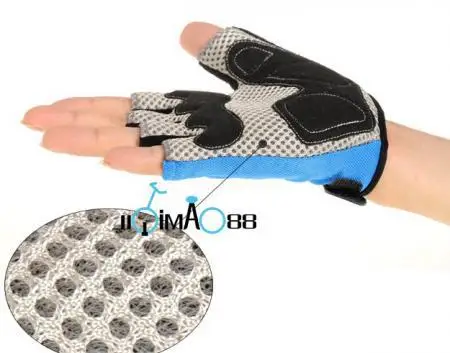 New Cycling Riding Bike Bicycle Outdoor mercerized cotton Half Finger Gloves Blue Size M|bicycle handlebar camera mount|bicycle flashingbicycle