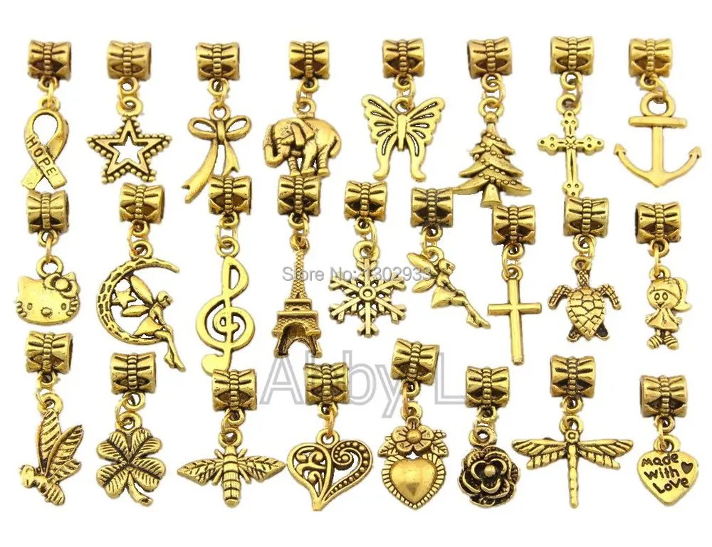 Винтажные подвески в виде бабочки сердца четырехлистного клевера цветка 50