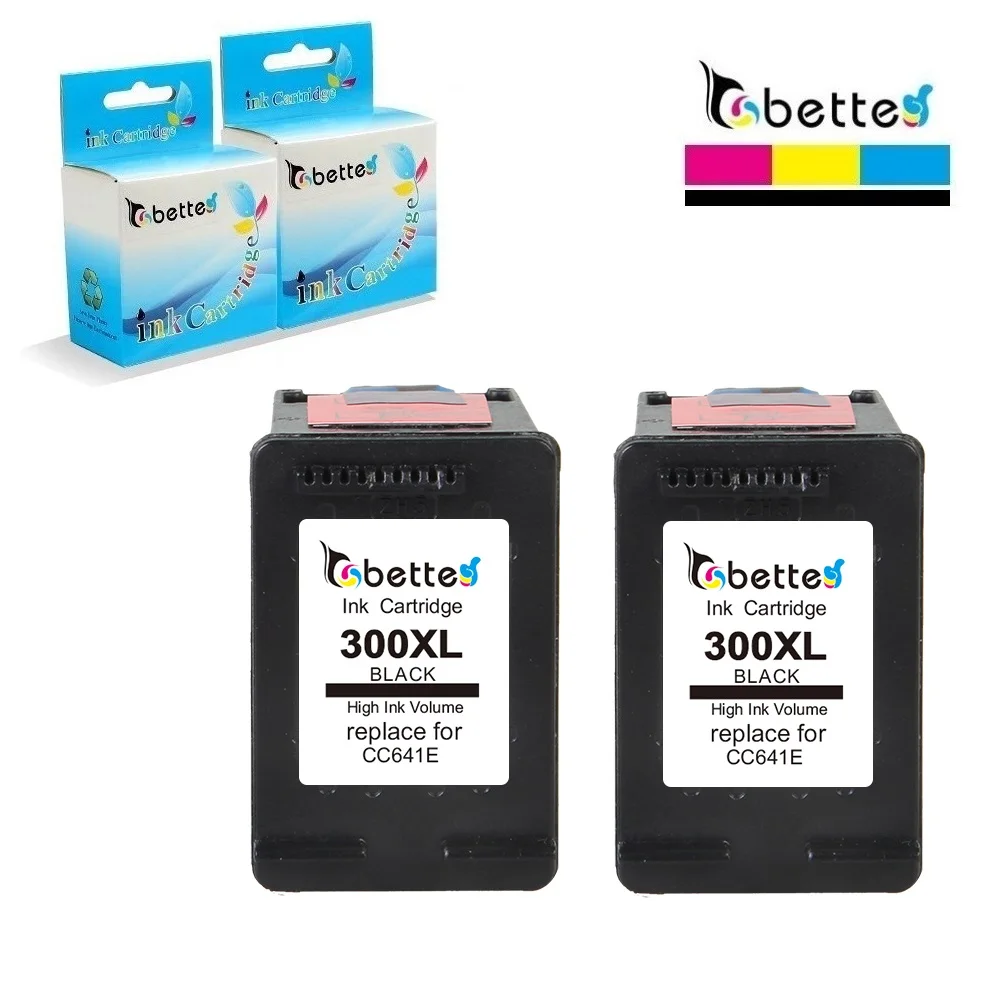 2pk вместимость Картриджи с чернилами для HP 300 300XL Deskjet d5560 d5568 f2420 f2480 F2488 f2492 f2493 f4210 f4580