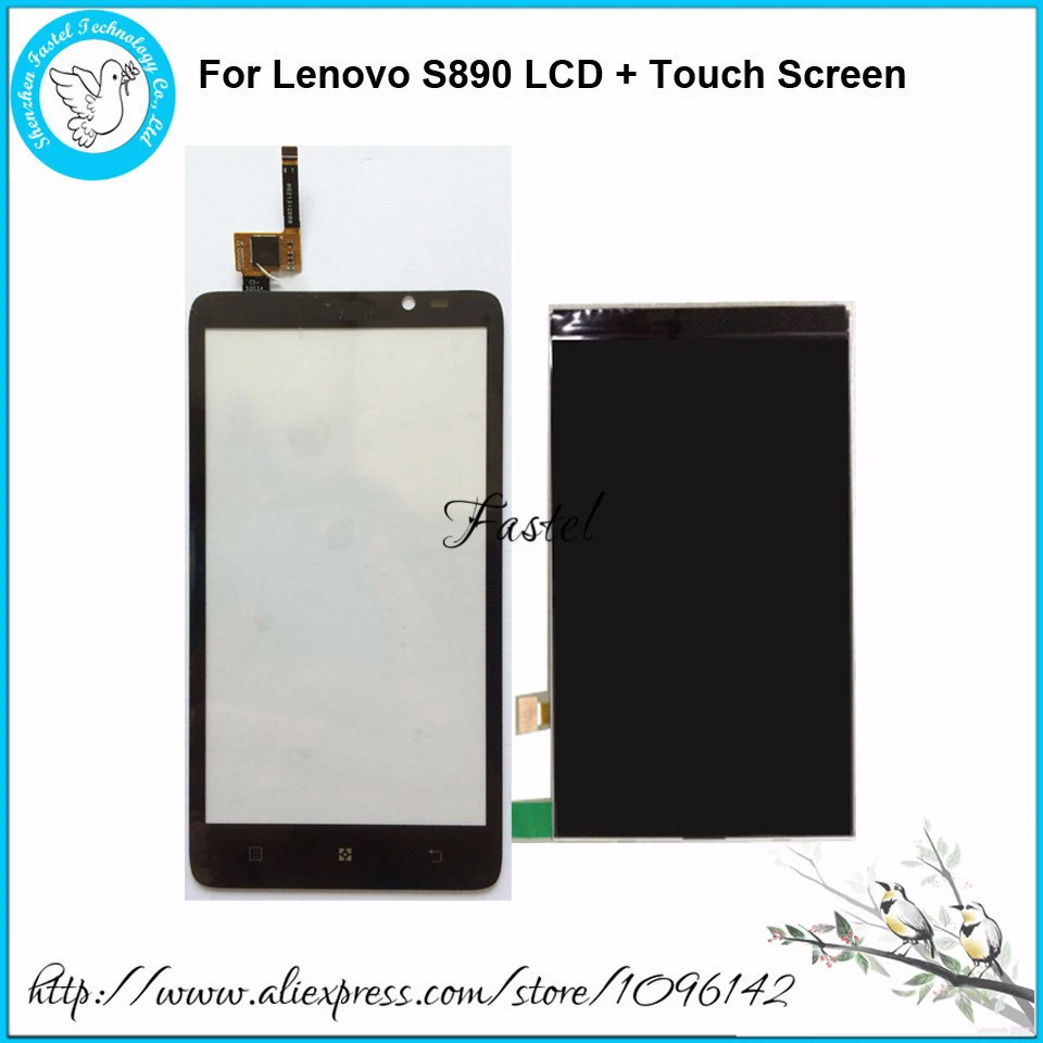 100% Новый оригинальный запасной сенсорный экран ЖК дисплей + для Lenovo S890 дигитайзер