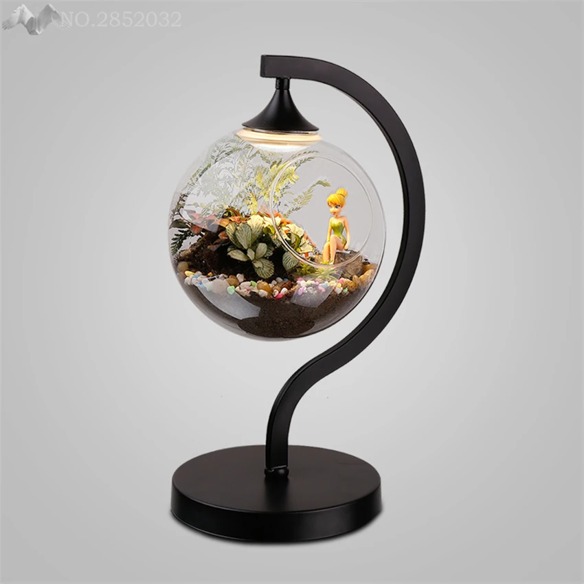 Настольная лампа светодиодная стеклянная ночник для дома гостиной спальни 2017|led