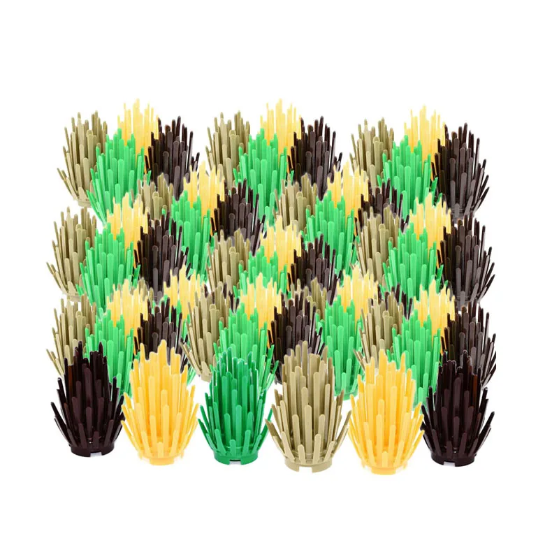 20Pcs/Lot Plant Bush 2x2x4 Trees Green Grass Building Bricks Plants Blocks City Parts Compatible with Series Assemble | Игрушки и хобби