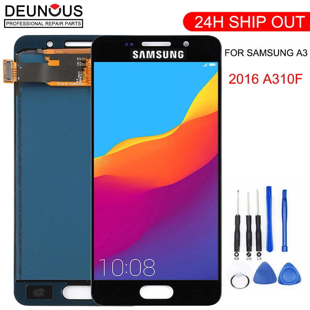 ЖК дисплей для Samsung Galaxy A3 2016 сенсорный экран с дигитайзером A310 A310F A310H A310M|Экраны