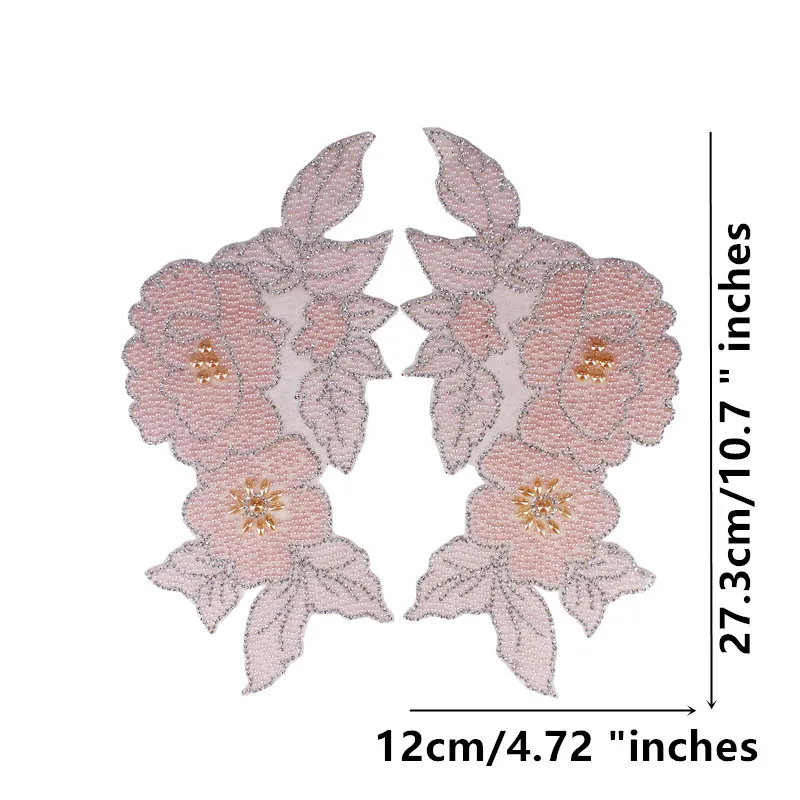 1 пара зеркальных цветочных аппликаций для рукоделия наклейки с помощью утюга