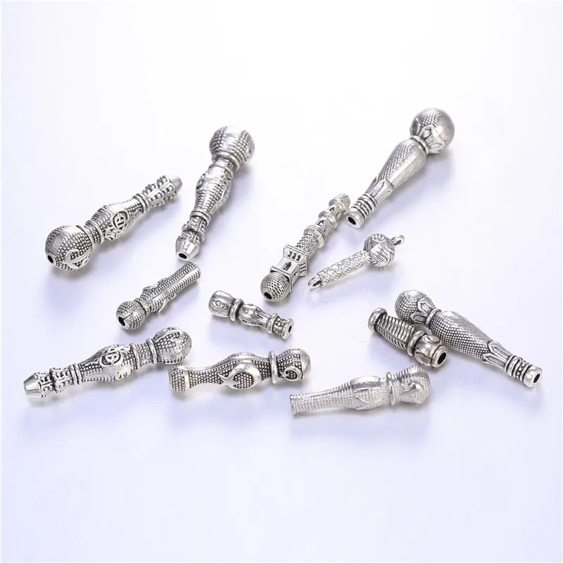 20 шт. несколько стилей подвески сплав полые Длинная форма бусины украшение для