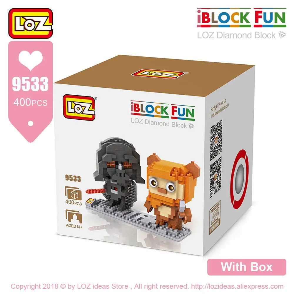 9533 With Box LOZ, микро блоки, кубики, фигурки, игрушка, робот, набор, модель, алмазные блоки, здания, горячие игрушки, хобби, Обучающие, сделай сам - Цвет: 9533 With Box