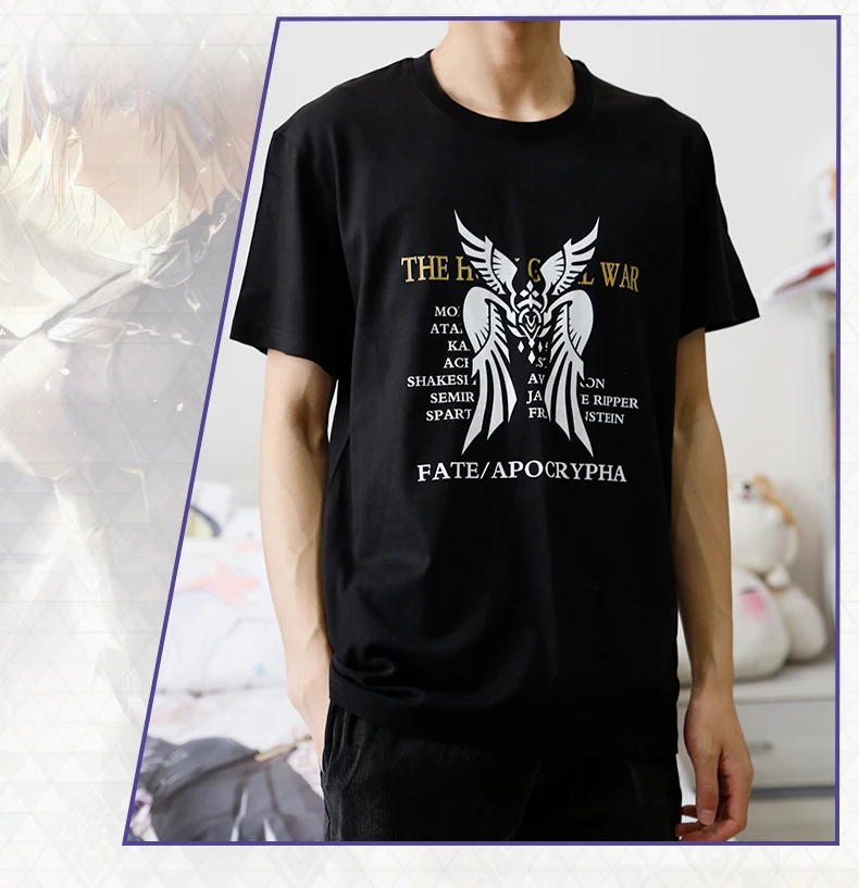 Аниме Fate Grand Order apocripha, правитель, Мститель, Жанна Дарк альтер, футболка для косплея, топы, футболка FGO Joan of Arc, футболка, футболка
