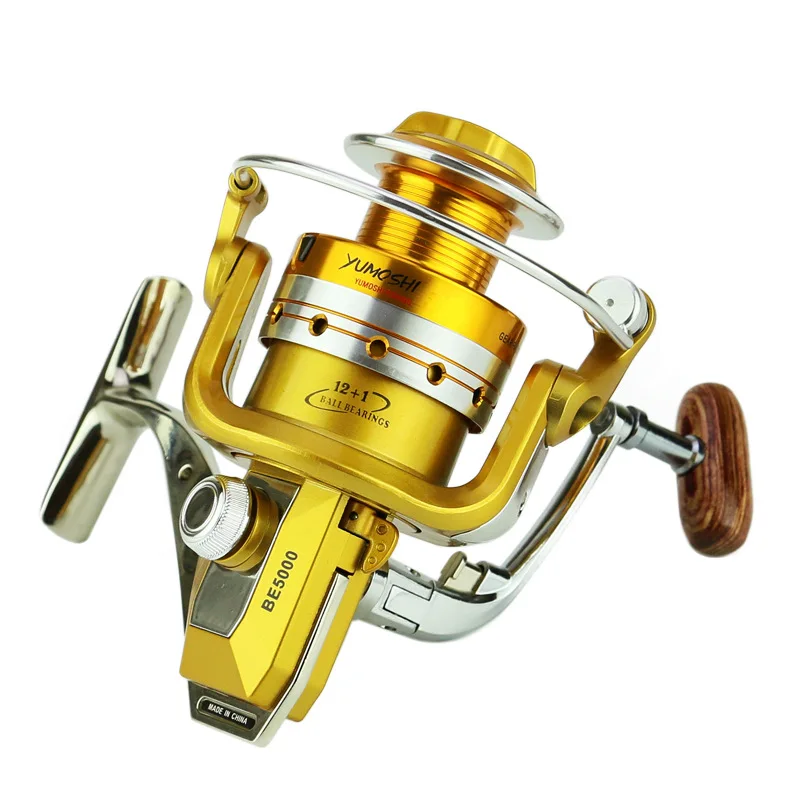 

Fishing Reel New high-quality Metal aluminum 12+1BB 5.5:1 1000-7000 Spinning wheel Carp Bass Sea Fishing Reels Fishing Tackle BE