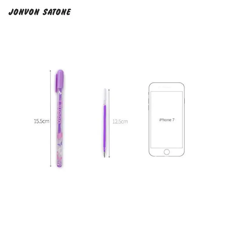 Jonvon Satone 12 ручка милые канцелярские товары гелевая цветная для черной бумаги