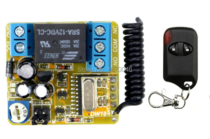 DC12V 1CH Беспроводной время задержки дистанционного Управление переключатель